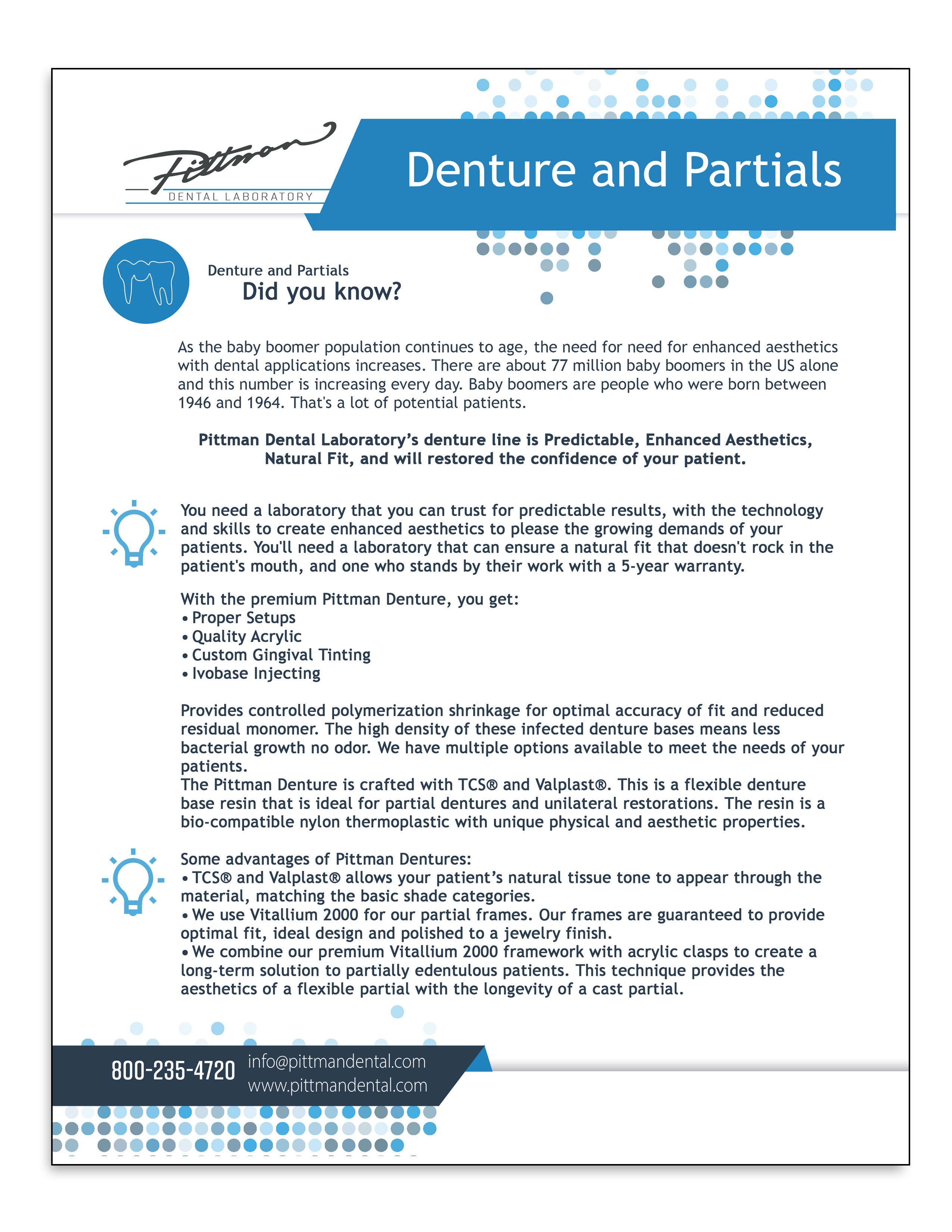 Denture and Partials Fact Sheet