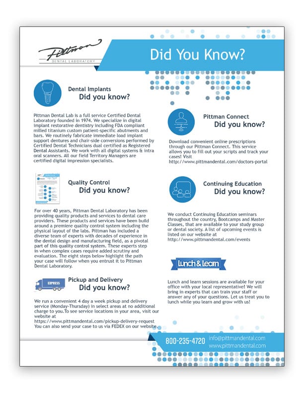 Publications Pittman Dental Laboratory